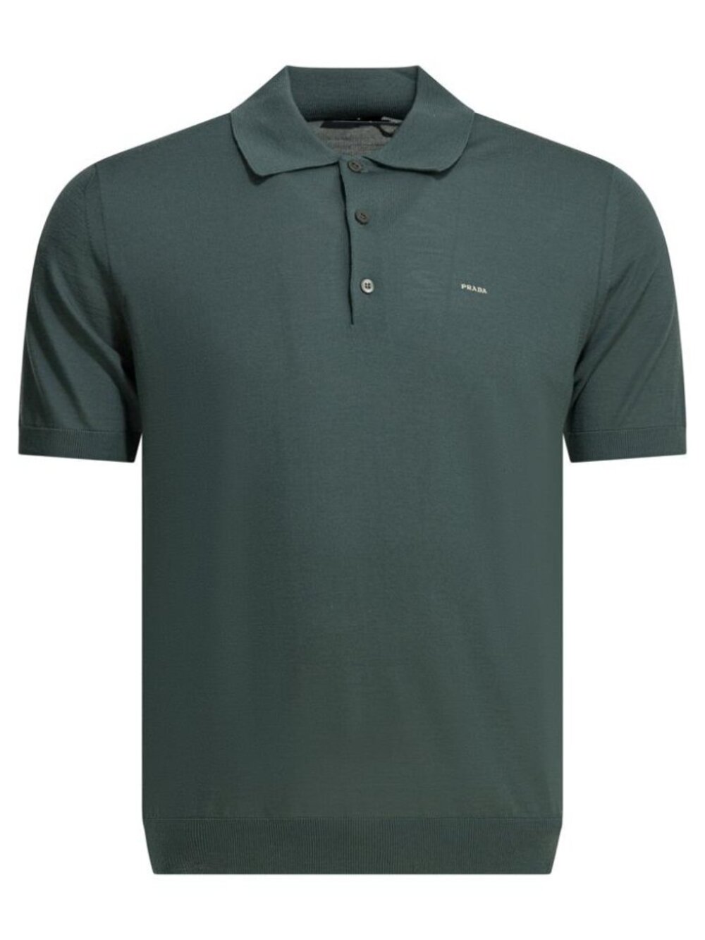 Prada Virgin Wool Polo Shirt With Logo Tag Size 52 Men